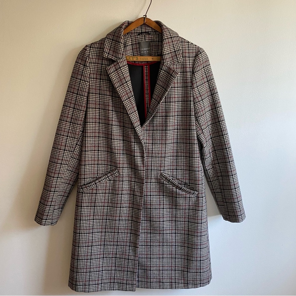 Longline plaid jacket